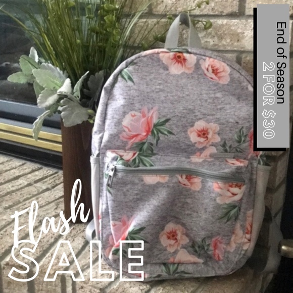 Vooray Handbags - Vooray Gray Floral Backpack